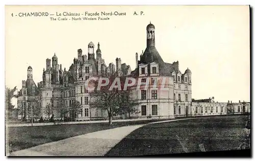 Cartes postales Chambord Le Chateau Facade Nord Ouest