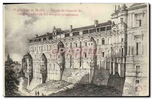 Cartes postales Chateau de Blois Facade de Francois 1er