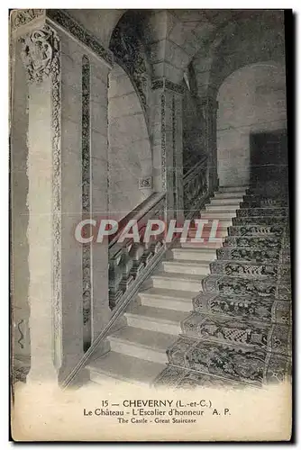 Cartes postales Cheverny Le Chateau L&#39Escalier d&#39Honneur