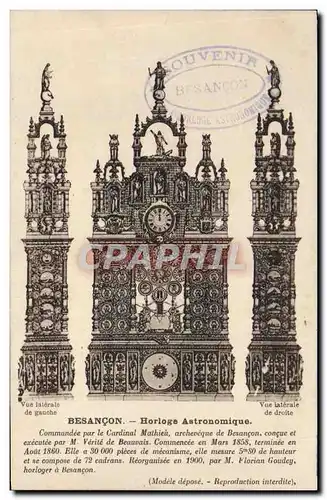 Cartes postales Besancon Horloge Astronomique