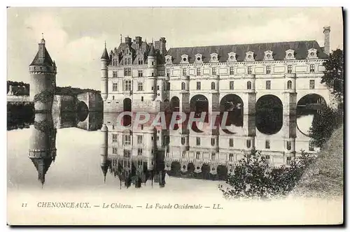 Ansichtskarte AK Chenonceaux Le Chiteau La Facade Occidentale