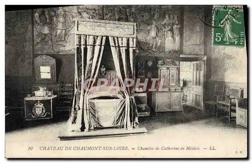 Ansichtskarte AK Chateau De Chaumont Sur Loire Chambre de Catherine de Medicis