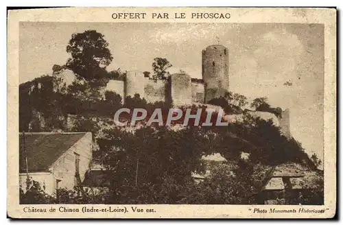 Cartes postales Chateau de Chinon Vue est