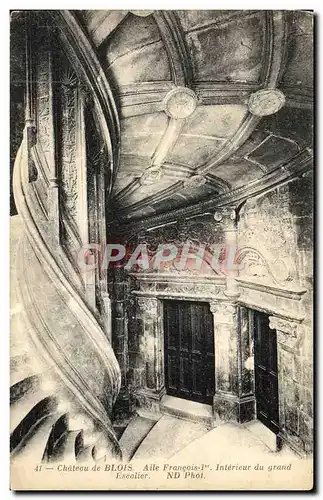 Cartes postales Blois Aile Francois 1er Interieur du Grand escalier