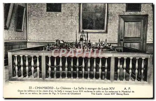 Cartes postales Chambord Le Chateau La Salle a Manger de Louis XIV