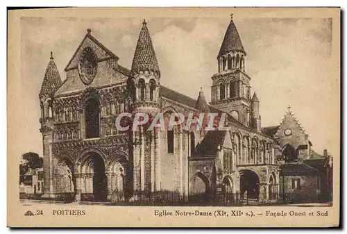 Cartes postales Poitiers Eglise Notre Dame