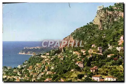 Moderne Karte Roquebrune Cap Martin Les Quartiers de Massolin et de Bon Voyage