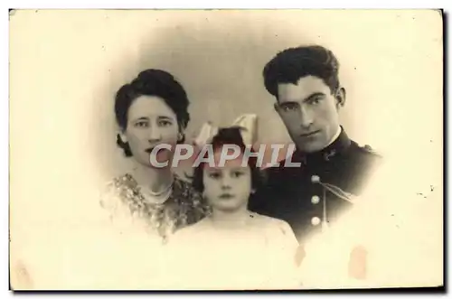 CARTE PHOTO Tonton Theophile Janine et sa maman