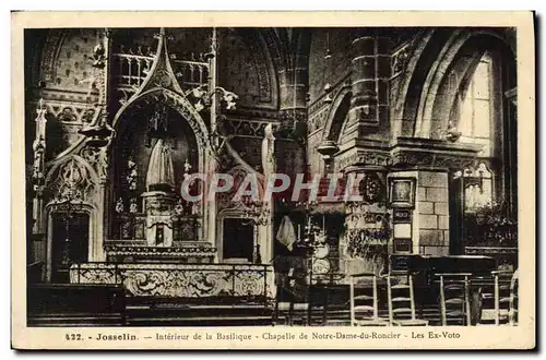 Ansichtskarte AK Josselin Interieur de la Basilique Chapelle de Notre Dame du Roncier Les ex voto