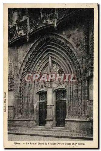 Ansichtskarte AK Niort Le Portail Nord de l&#39Eglise Notre Dame