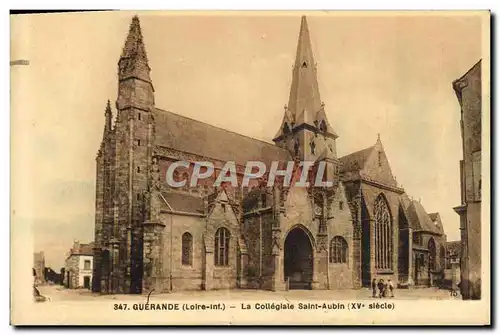 Ansichtskarte AK Guerande La Collegiale Saint Aubin