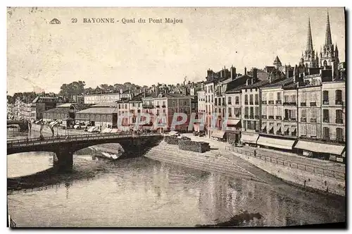 Ansichtskarte AK Bayonne Quai du Pont Majou