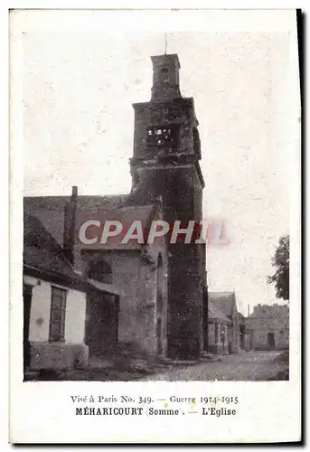 Cartes postales Meharicourt L&#39Eglise Militaria