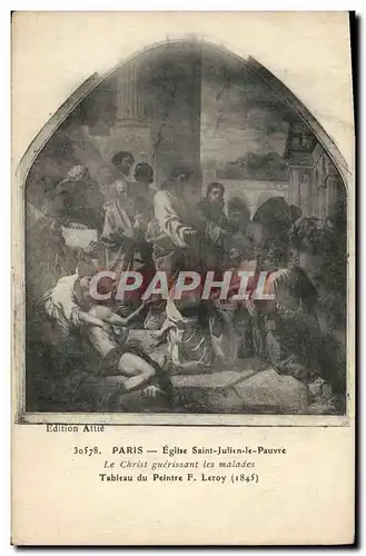 Ansichtskarte AK Paris Eglise Saint Julien le Pauvre Le Christ guerissant les malades F Leroy 1845