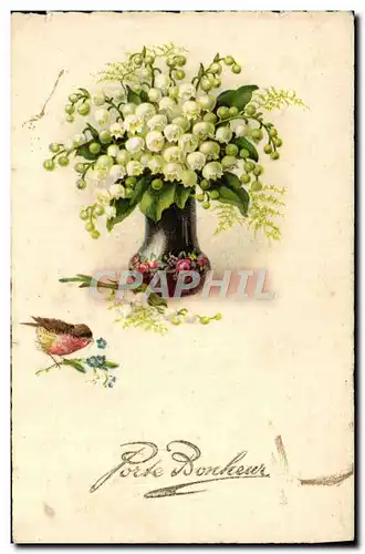 Cartes postales Porte Bonheur Fleurs Muguet