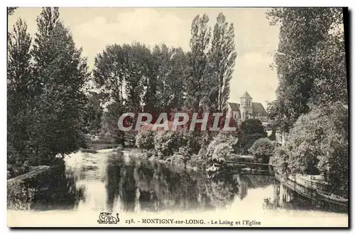 Cartes postales Montigny Sur Loing Le Loing et l&#39Eglise