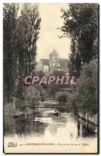 Cartes postales Montigny Sur Loing Vue sur le Loing et l&#39Eglise