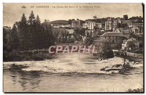 Cartes postales Lourdes La Chute du Gave et le Nouveau Pont