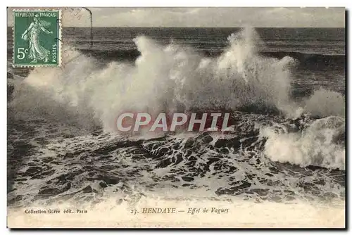 Ansichtskarte AK Hendaye Effet de Vagues