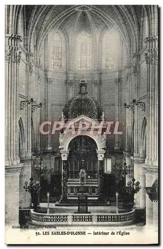 Cartes postales Les Sables D'Olonne Interieur de l'Eglise