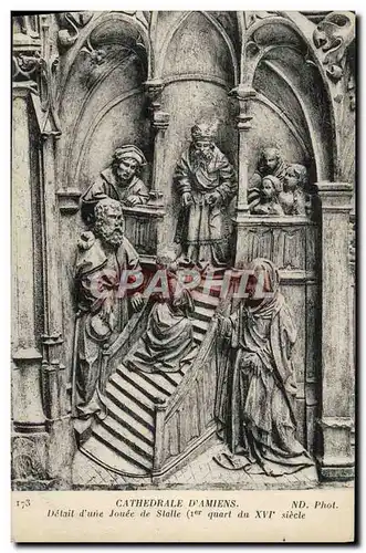 Cartes postales Cathedrale D'Amiens Detail d'une Jouee de stalle