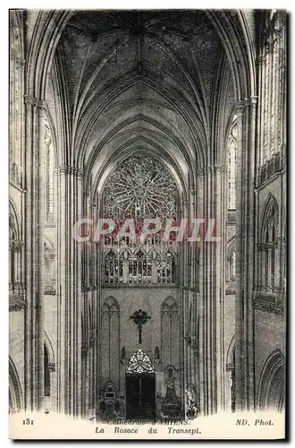 Cartes postales Cathedrale d'Amiens La Rosace du Transept