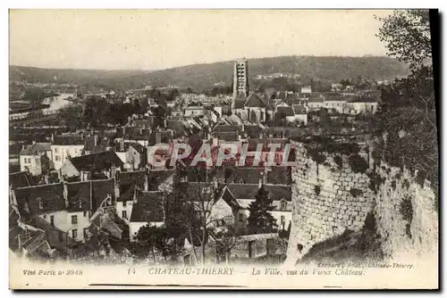 Cartes postales Chateau Thierry La Ville vue du Vieux Chateau