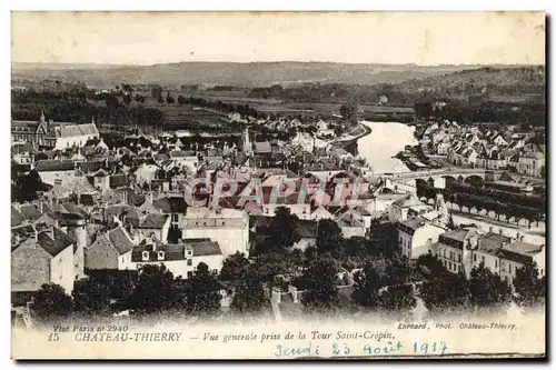Ansichtskarte AK Chateau Thierry Vue Generale prise de la Tour Saint Crepin