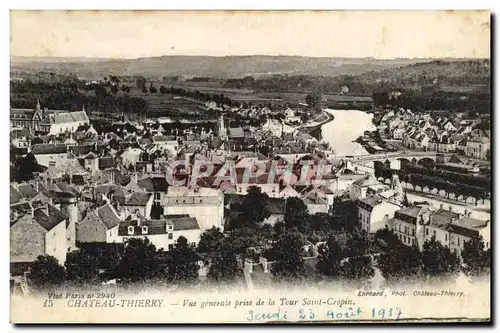 Cartes postales Chateau Thierry Vue Generale prise de la Tour Saint Crepin