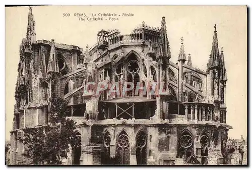 Cartes postales Reims La Cathedrale Abside Militaria