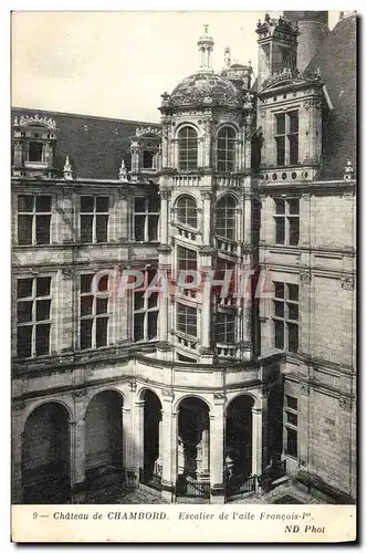 Cartes postales Chateau de Chambord Escalier de l&#39aile Francois 1er