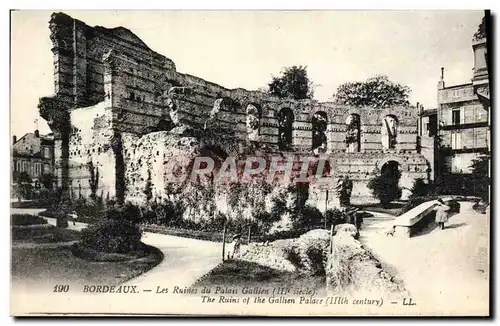 Cartes postales Bordeaux Les Ruines du Palais Gallien