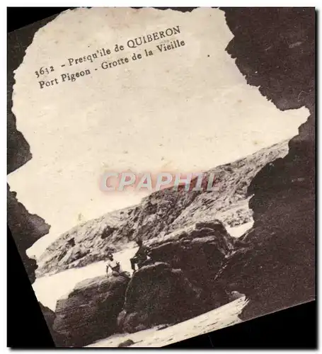 Cartes postales Presqu'ile de Quiberon Port Pigeon Grotte de la Vieille