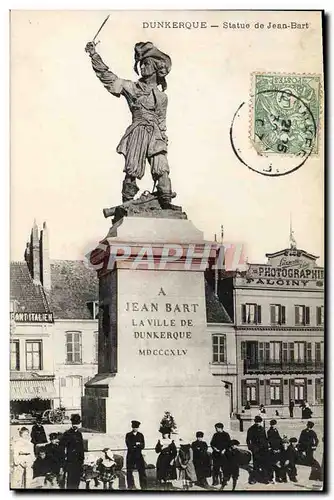 Cartes postales Dunkerque Statue de Jean Bart Enfants