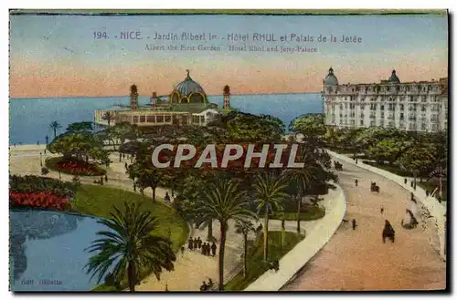 Cartes postales Nice Jardin Albert 1er Hotel Rhul Et Palais de la Jetee