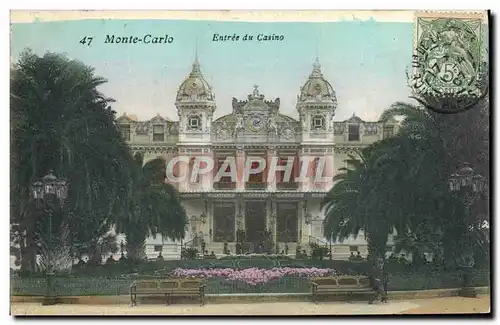 Cartes postales Monte Carlo Entree du Casino