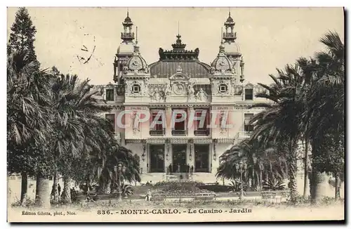Cartes postales Monte Carlo Le Casino Jardin