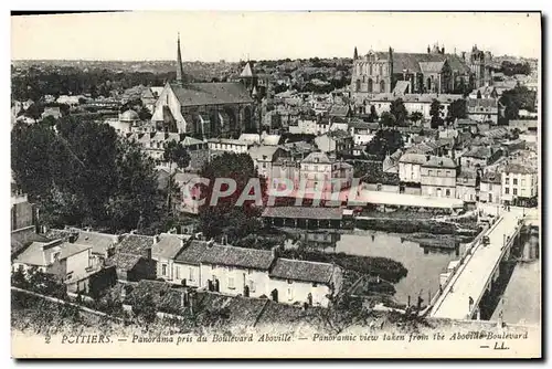 Cartes postales Poitiers Panorama pris du boulevard Aboville