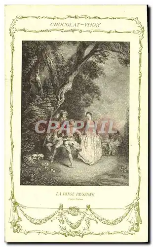 Cartes postales Fantaisie Publicite Chocolat Vinay La danse paysanne Watteau