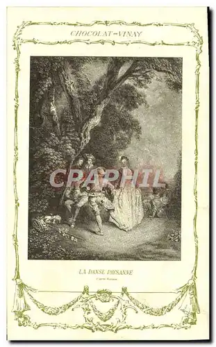 Cartes postales Fantaisie Publicite Chocolat Vivay La danse paysanne Watteau