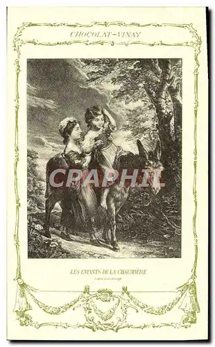 Ansichtskarte AK Fantaisie Publicite Chocolat Vivay Les enfants de la chaumiere Gainsborough Ane Mule