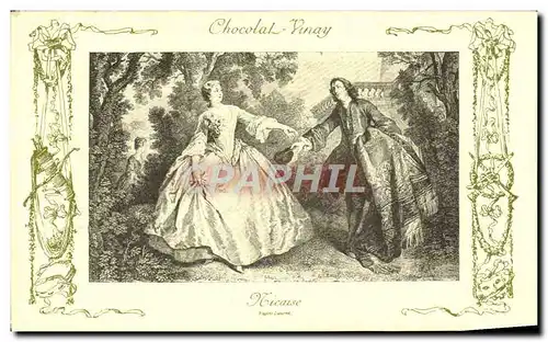 Cartes postales Fantaisie Publicite Chocolat Vivay Nicaise lancret