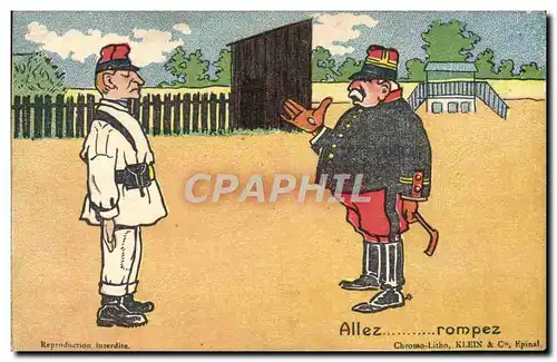 Cartes postales Fantaisie Humour Militaria