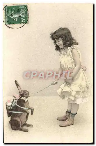 Cartes postales Fantaisie Enfant Lapin