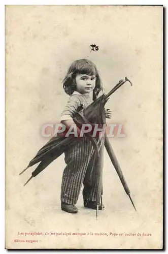 Cartes postales Fantaisie Enfant Parapluie