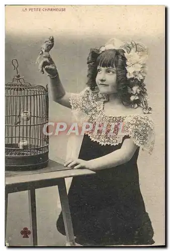 Cartes postales Fantaisie Enfant La petite charmeuse Oiseau