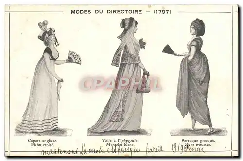 Ansichtskarte AK Fantaisie Modes du Directoire 1797