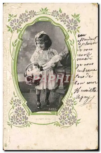 Cartes postales Fantaisie Enfant Poupee