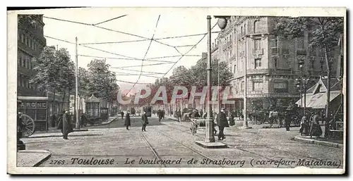 Cartes postales Toulouse Le boulevard de Strasbourg Carrefour Matabiau