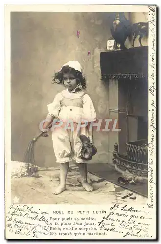 Cartes postales Fantaisie Enfant Noel au petit Lutin